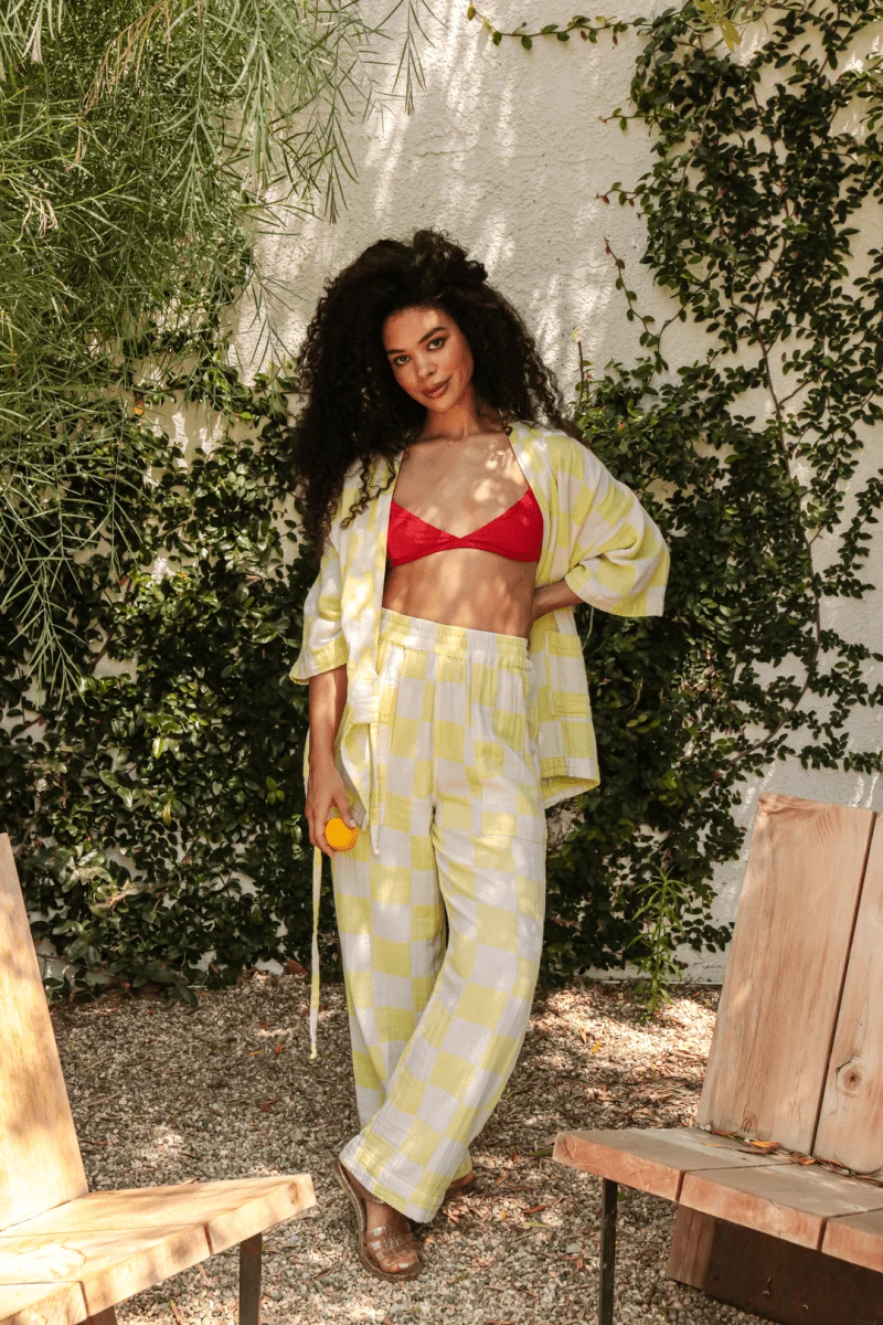 Kardeş Loungewear Separates - Limonata Check - Image 11