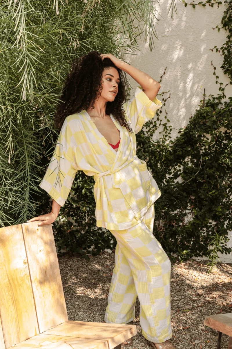 Kardeş Loungewear Separates - Limonata Check - Image 5