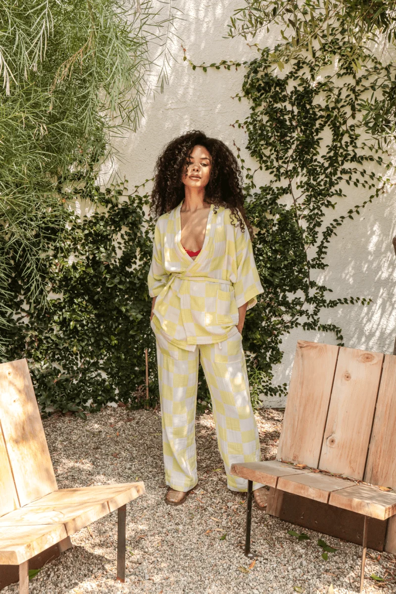 Kardeş Loungewear Separates - Limonata Check - Image 6