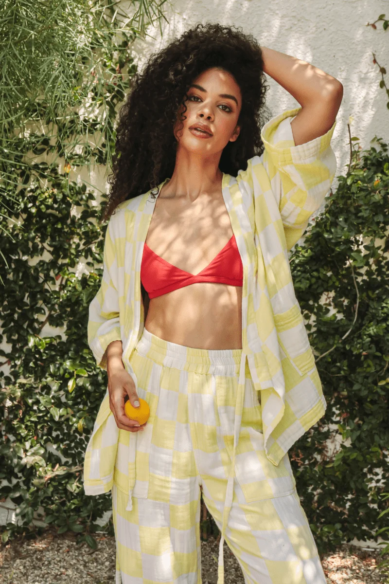 Kardeş Loungewear Separates - Limonata Check - Image 9