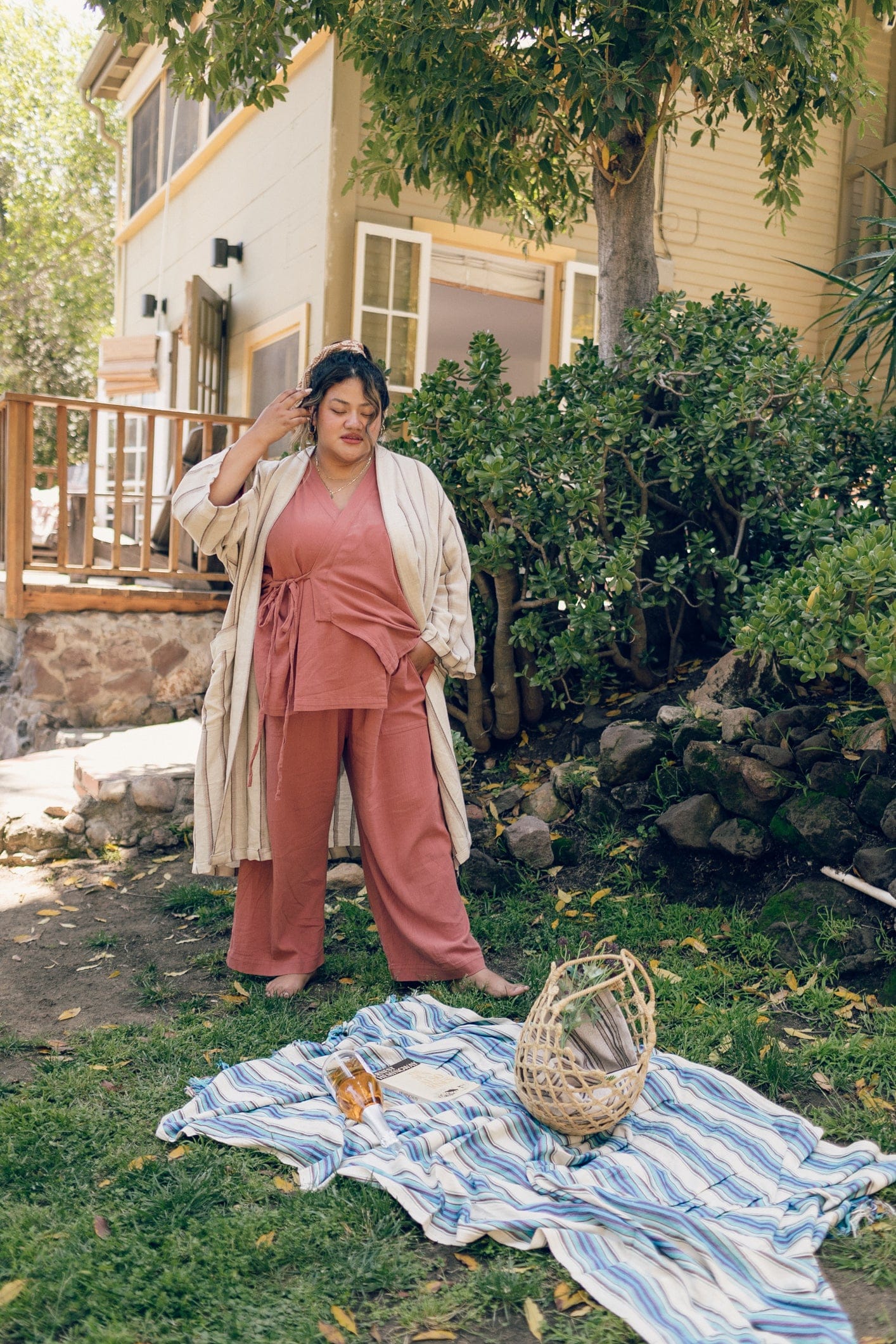 Kardeş Şile Loungewear Separates - Canyon Rose - Image 6