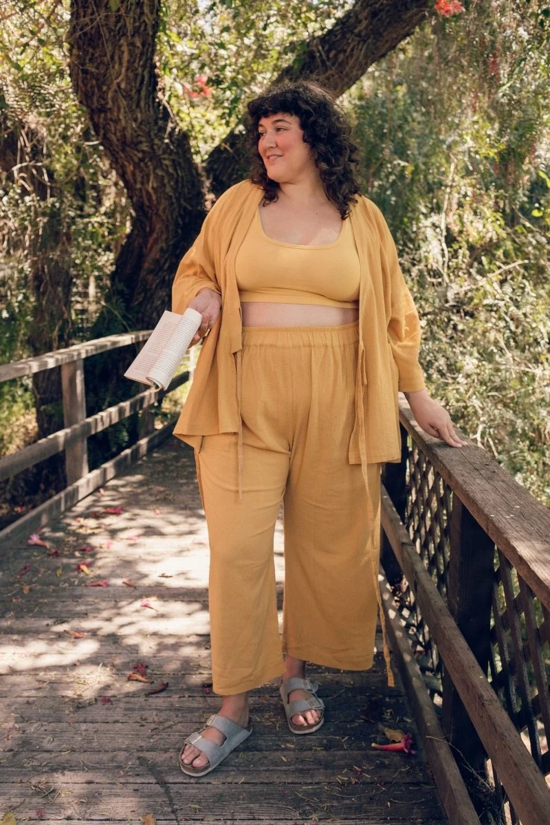 Kardeş Şile Loungewear Separates - Marigold - Image 8
