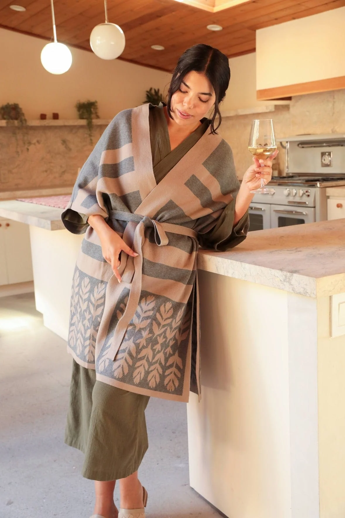 Limited Edition Sarıl 4-Way Knit - Printed Latte - Image 19