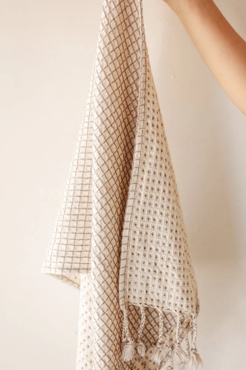Limited Edition XO Waffle Towel Collection - Grey - Image 5
