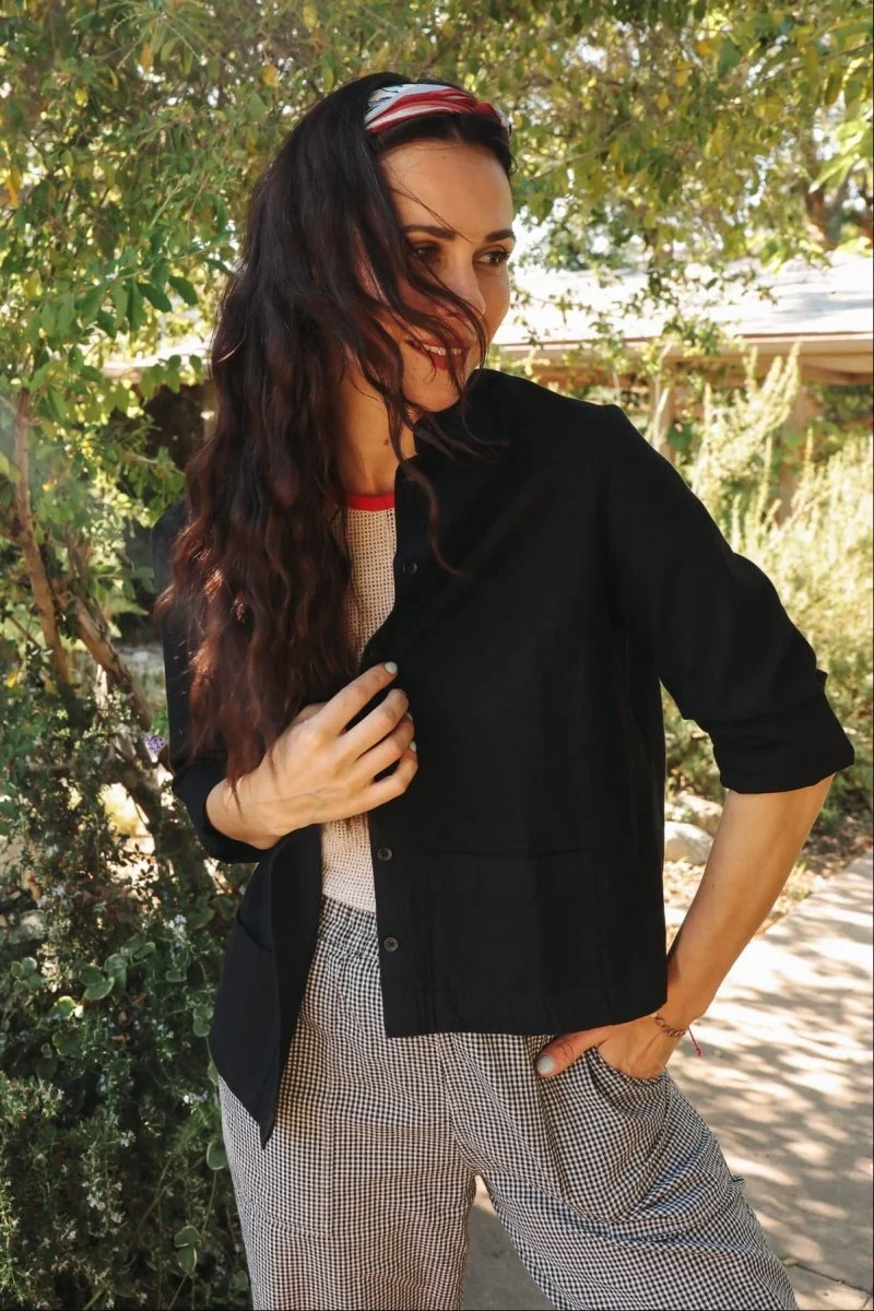 *NEW* Limited Edition Melek Cropped Denim Shirt - Black - Image 6