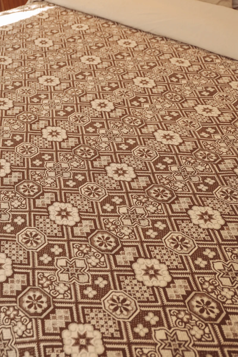 Mosaic Handwoven Blanket - Chocolate Brown - Image 10