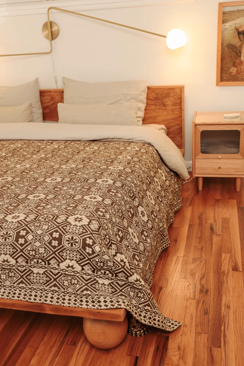 Mosaic Handwoven Blanket - Chocolate Brown - Image 11