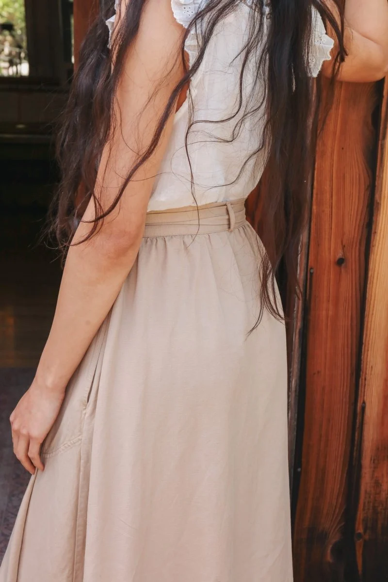 *NEW* Abla A-Line Wrap Skirt - Khaki - Image 7