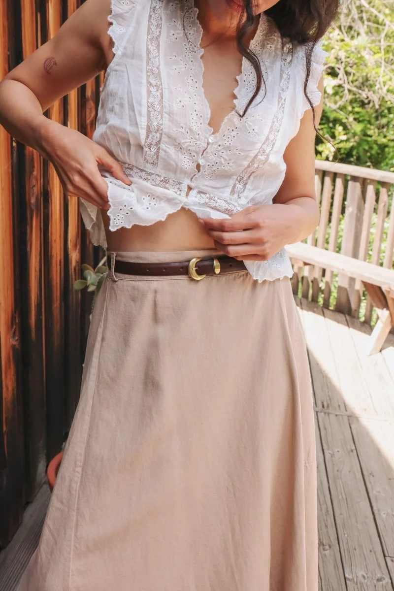 *NEW* Abla A-Line Wrap Skirt - Khaki - Image 8
