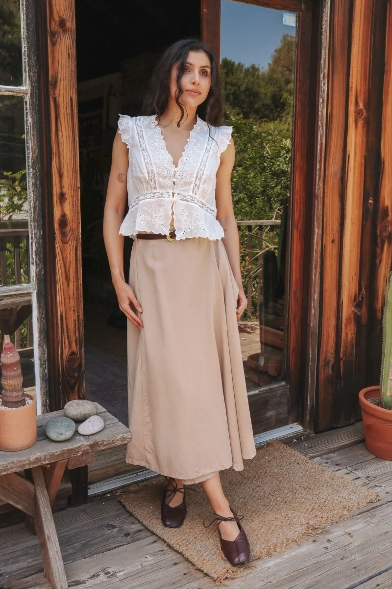 *NEW* Abla A-Line Wrap Skirt - Khaki - Image 9