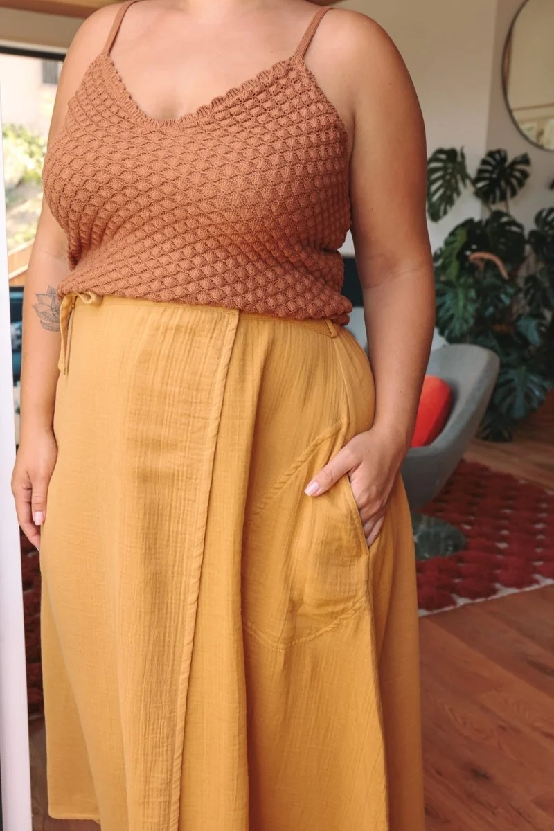 *E.E.L.E* Abla A-Line Wrap Skirt - Marigold - Image 7