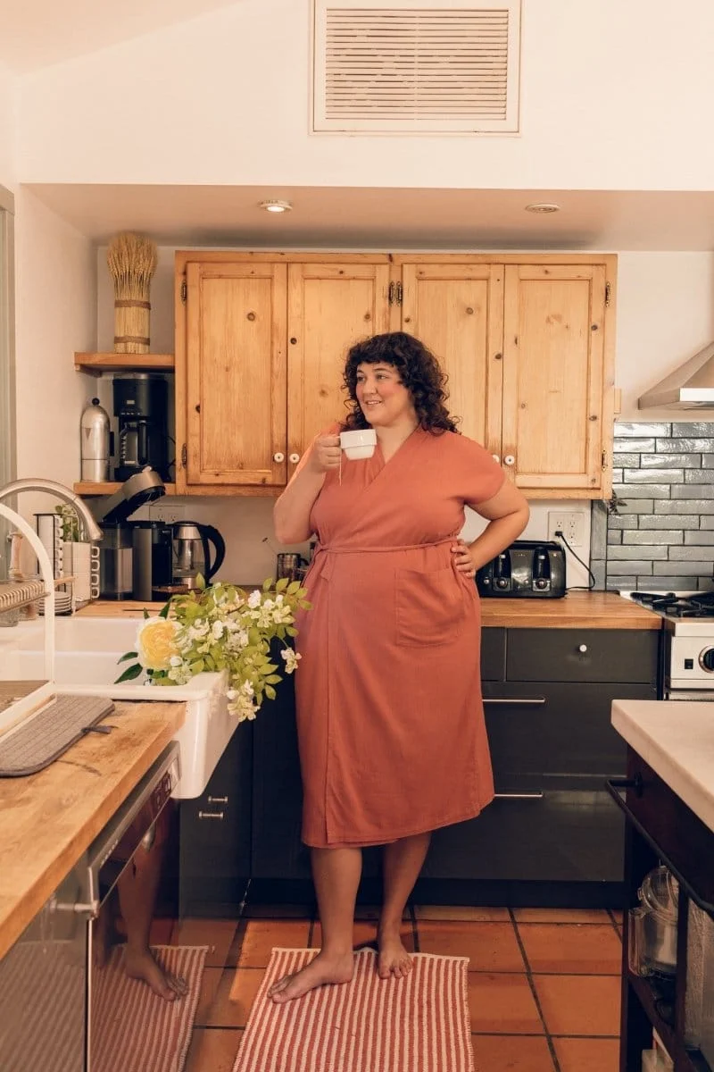 The 'Aydin' Şile House Dress - Canyon Rose